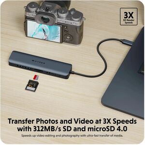 Targus HyperDrive HD4003GL USB 3.2 (Gen. 2) Typ C Docking Station für Monitor - Ladefunktion - Speicherkartenleser - SD, m