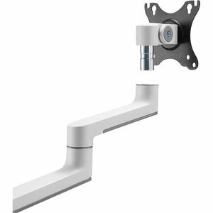 Neomounts Mounting Arm for Monitor - White - Height Adjustable - 1 Display(s) Supported - 43.2 cm to 68.6 cm (27") Screen 