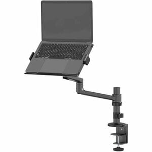 Neomounts Desk Mount for Notebook - Black - Height Adjustable - 1 Display(s) Supported - 29.5 cm to 43.9 cm (17.3") Screen