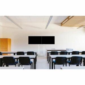Neomounts Mounting Adapter for LCD Display - White - Height Adjustable - 2 Display(s) Supported - 106.7 cm to 165.1 cm (65