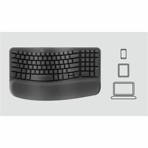 Logitech Wave Keys for Business Keyboard - Wireless Connectivity - USB Type A Interface - Danish, Norwegian, Swedish, Finn