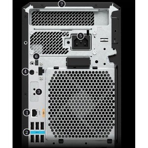 Z4 G5 Tower Xeon W5-2445 64GB DDR5-ECC-4800 2TB PCI-SSD 2TB HDD-7200 16GB Nvidia RTX-A4000 4 x mDP to DP Adapters 775W-PSU