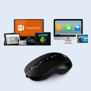 Adesso Air Mouse Wireless Multifunctional Presenter Mouse - Travel Mouse - Laser - Wireless - 100 ft - Radio Frequency - 2