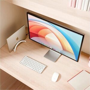 Twelve South BookArc Flex Notebook Holder - Vertical - 2.2" Height x 3.6" Width - Aluminum, Metal - White - Adjustable