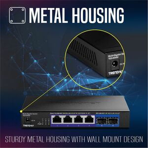 TRENDnet TEG-S562 4 Ports Ethernet Switch - 2.5 Gigabit Ethernet, 10 Gigabit Ethernet - 2.5GBase-T, 10GBase-X - TAA Compli