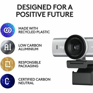 Logitech MX Brio Ultra HD 4K Collaboration and Streaming Webcam, 1080p at 60 FPS, Dual Noise Reducing Mics, Show Mode, USB