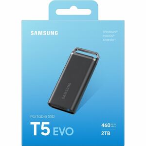 Samsung T5 EVO 2 TB Solid State Drive - External - Black - USB 3.2