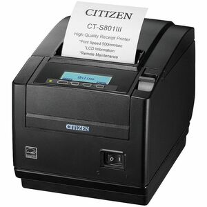 Citizen CT-S801III Hospitality Direct Thermal Printer - Monochrome - Receipt Print - USB - USB Host - Bluetooth - With Cut