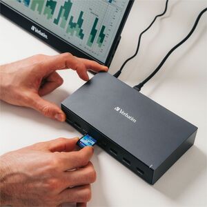 Verbatim USB-C ™Pro Docking Station 17-in-1 - for Headset, Speaker - Charging Capability - Memory Card Reader - SD, microS