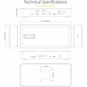 StarTech.com Thunderbolt 4 Docking Station für Smartphone, Lautsprecher, Headset, Monitor, Tablet, Notebook - Ladefunktion