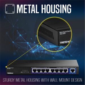 TRENDnet TEG-S591 9 Anschlüsse Ethernet-Switch - 10 Gigabit Ethernet - 10GBase-T - 2 Unterstützte Netzwerkschicht - 11,90 