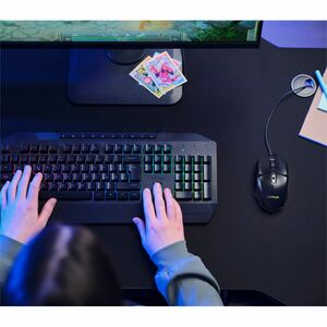 Souris de jeu Optique Trust Felox GXT 109 - USB 2.0 - 6 Bouton(s) - 6 Boutons programmables - Noir - Câble - 6400 dpi - Ro