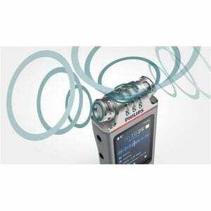 Philips Voice Tracer DVT4110 Digital Voice Recorder - [Built-in] Microphone, Speaker, Battery - Omni-directional Microphon