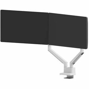 Neomounts NEXT Slim Mounting Arm for Monitor - White - Landscape/Portrait - Height Adjustable - 2 Display(s) Supported - 4
