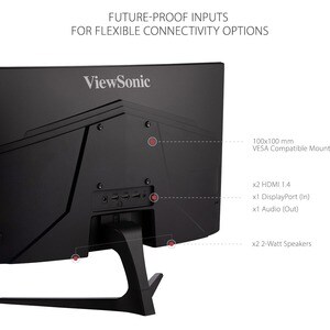 Monitor LED ViewSonic OMNI VX2418C 24.0" (61.0cm) Class Full HD Pantalla curva - 16:9 - 23.6" (59.9cm) Viewable - Alineaci