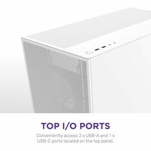 NZXT H7 Flow CM-H72FW-R1 Computer Case - ATX Motherboard Supported - Mid-tower - Galvanized Cold Rolled Steel (SGCC), Temp