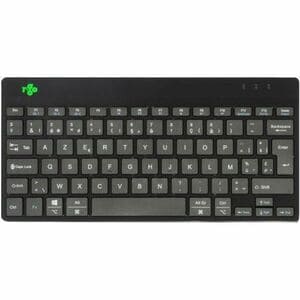 R-Go Compact Break Keyboard - Wireless Connectivity - USB Type C Interface - Belgian - AZERTY Layout - Black - Scissors Ke