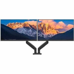 j5create JTSA102 Mounting Arm for Monitor - Black - Landscape/Portrait - Height Adjustable - 2 Display(s) Supported - 43.2
