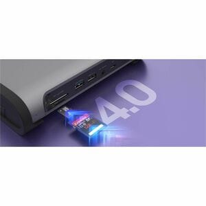 j5create JTD568 raio 4 Estação de ancoragem para Smartphone, Monitor, Leitor de cartão de memória, Notebook - Capacidade d