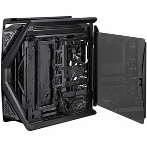 ROG Hyperion GR701 BTF Edition E-ATX computer case motherboard hidden connectors design support 420 mm dual radiator suppo