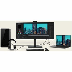 Monitor LED LG Ultrawide 34BA85QE-B 863,6 mm (34") Classe Webcam UWQHD Schermo curvo - 21:9 - Nero - 86,4 cm (34") Viewabl