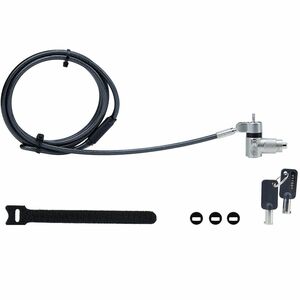 StarTech.com 3-in-1 Universal Laptop Lock 6.6ft, Master Keyed Locking Cable, Security Cable, Compatible w/Noble Wedge®/Nan
