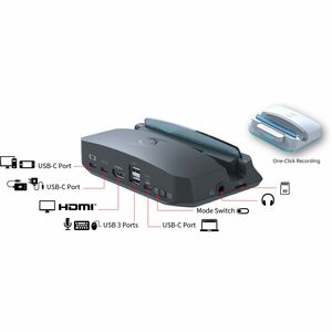 AVerMedia X'TRA GO (GC515) Docking Station and Capture Card for Handheld/Mobile Device - Black - Functions: Video Recordin