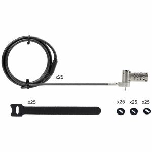 StarTech.com Universal Laptop Cable Lock 6.6ft, Serialized Combo Security Cable For Notebook, Compatible w/Noble Wedge®/Na