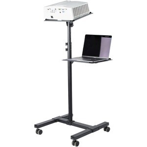 StarTech.com Projector Trolley - 2 Shelf - 20 kg Capacity - 4 Casters - Steel - 502.9 mm Length x 454.7 mm Width x 1463 mm