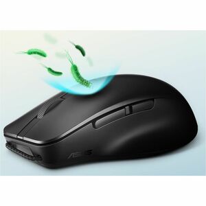 Asus SmartO MD200-SB Mouse - Bluetooth/Radio Frequency - USB - Optical - 6 Button(s) - 6 Programmable Button(s) - Secret B