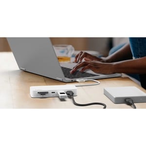 Belkin Connect USB-C® 6-in-1 Multiport Hub with Mount- White