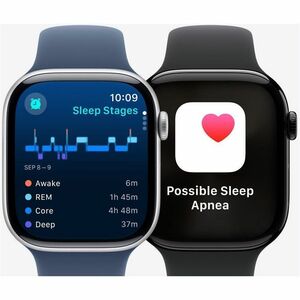 Apple Watch Series 10 Smart Watch - 42 mm Case Height - 36 mm Case Width - Jet Black Case Color - Black Band Color - Alumi