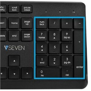 Tastiera e mouse V7 CKU350IT - Italiano - USB Cavo Tastiera - 107 Tasto - Nero - USB Cavo Mouse - Ottico - 2500 dpi - 4 Pu