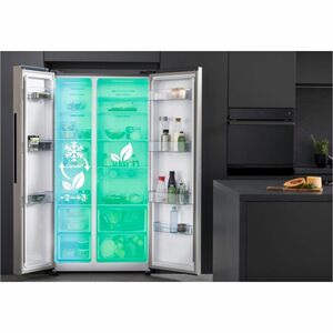 Congelatore/Freezer Hisense RS711N4ACE 550 L Combinato - Acciaio inox, Metallo - Metallo - Digital Inverter Compressor - A