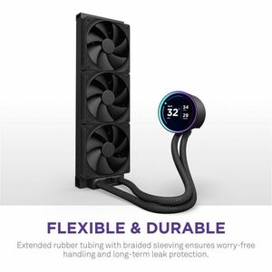 NZXT Kraken Elite 360 RL-KN36E-B2 1 Cooling Fan/Radiator/Pump - Processor - 120 mm Maximum Fan Diameter - 3 x Fan(s) - 124