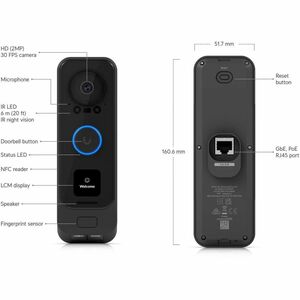 Ubiquiti G4 Doorbell Pro PoE Kit - Black