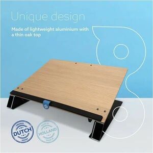 R-Go Read2Write Dokument Dokumentenhalter - Unterstützung 297 mm x 420 mm Medien - 168 mm x 460 mm x - Aluminium, Oak Wood