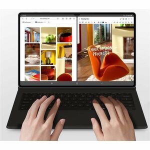Samsung Book Cover Keyboard/Cover Case (Book Fold) Samsung Galaxy Tab S10 Ultra, Galaxy Tab S9 Ultra Tablet - Black - 327 