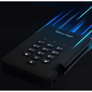 Disque dur Portable iStorage diskAshur2 Durci - 2.5" Externe - 3 To - Noir - Conforme aux normes TAA - Client Léger Appare