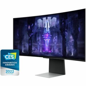 Samsung Odyssey OLED G8 S34DG856SN 34" Class UW-QHD Curved Screen Gaming OLED Monitor - 21:9 - Silver, Black - 34" Viewabl