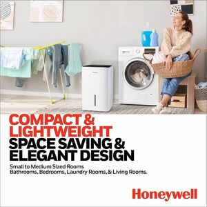 Honeywell TPFIT50PWK Dehumidifier - 1.75 gal Tank - 4000 Sq. ft. - White