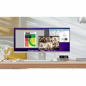 Alogic Edge 34C2KPD 34 Zoll Class UW-QHD LCD-Monitor - 21:9 Format - Silber - 86,4 cm (34 Zoll) Viewable - IPS-Technologie