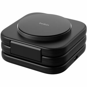 Belkin BoostCharge Pro Induktionsladegerät - Schwarz - für Qi2-fähiges Gerät, iPhone, Smartwatch, AirPod - Eingangsstecker