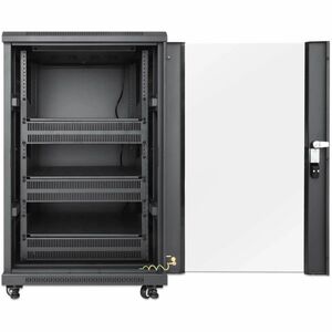 Gabinete 19"" Pro Line con extractores de aire, 18U, Frente de 600 mm, unidad de ventilación con dos extractores de aire i