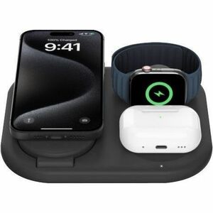 Belkin BoostCharge Induction Charger - Black - For iPhone - Input connectors: USB - Magnetic, Foldable