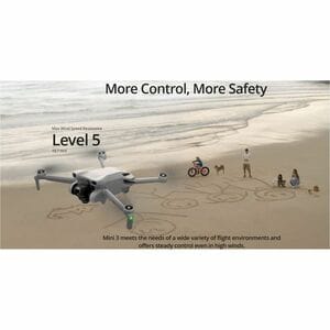 DJI Mini 3 Aerial Drone - 2.48 GHz, 5.85 GHz - Battery Powered - 0.85 Hour Run Time - Wi-Fi - 1