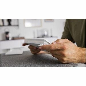 CHERRY KW 7100 MINI BT FOR MAC Keyboard - Compact - Wireless Connectivity - French - Moonlight White - SX Keyswitch - Blue