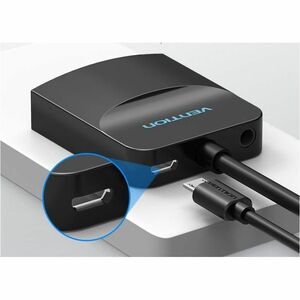 Vention ACN A/V Adapter - 1 x 15 pin HD-15 VGA - Male - 1 x HDMI Digital Audio/Video - Female, 1 x Mini-Phone audio - Fema