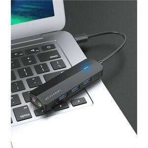 Vention USB Hub - USB 2.0 - 640 MB/s - Headset, Microphone, Hard Drive, Desktop, Portable Speaker, Flash Drive - Portable 