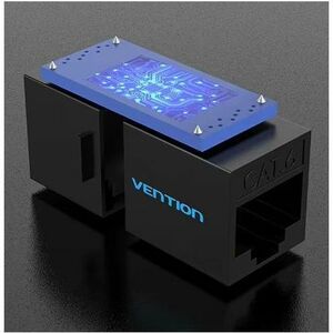 Vention IPGB0 Network Adapter - 1 Piece - 1 x RJ-45 Network - Female - 1 x RJ-45 Network - Female - Gold Contact - Black